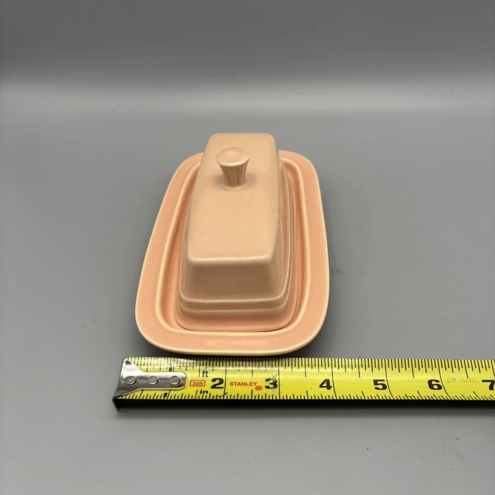VINTAGE Fiesta, Fiestaware Apricot Covered Butter‎ Dish Unmarked
